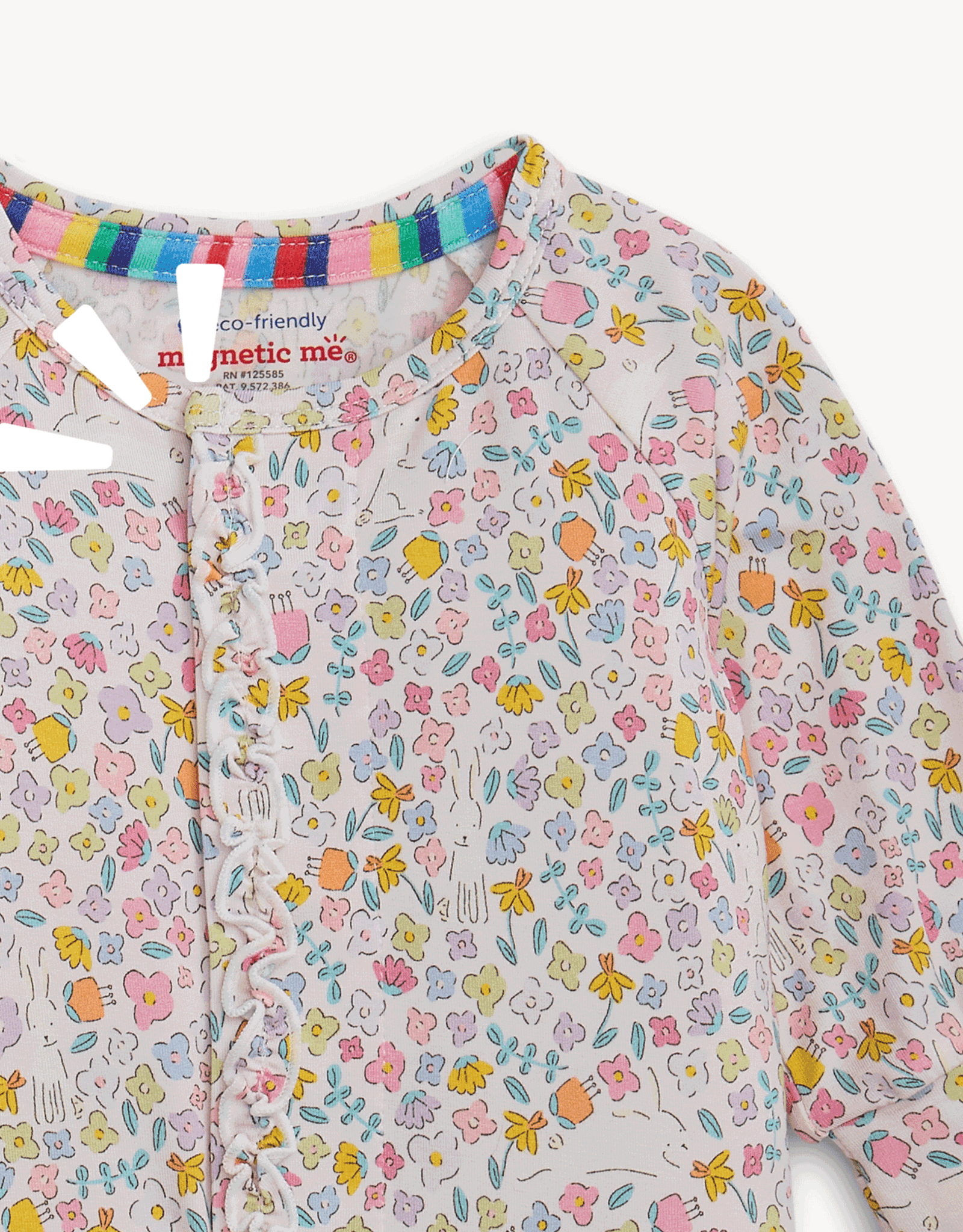 Magnetic Me MM Modal Ruffle Footie Bunny Blossom