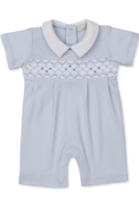 Kissy Kissy CLB26 Smocked Short Playsuit Blue