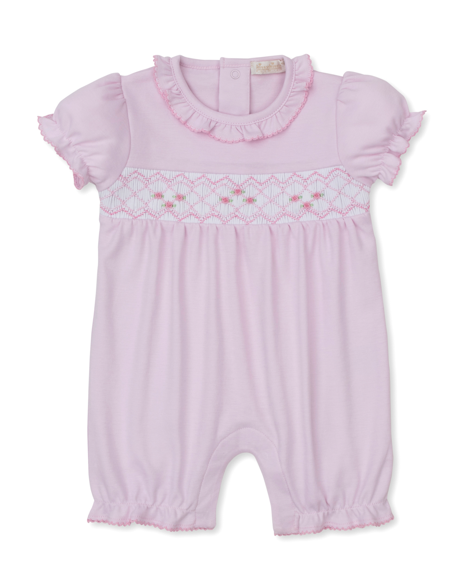 Kissy Kissy CLB26 Smocked Short Playsuit Pink