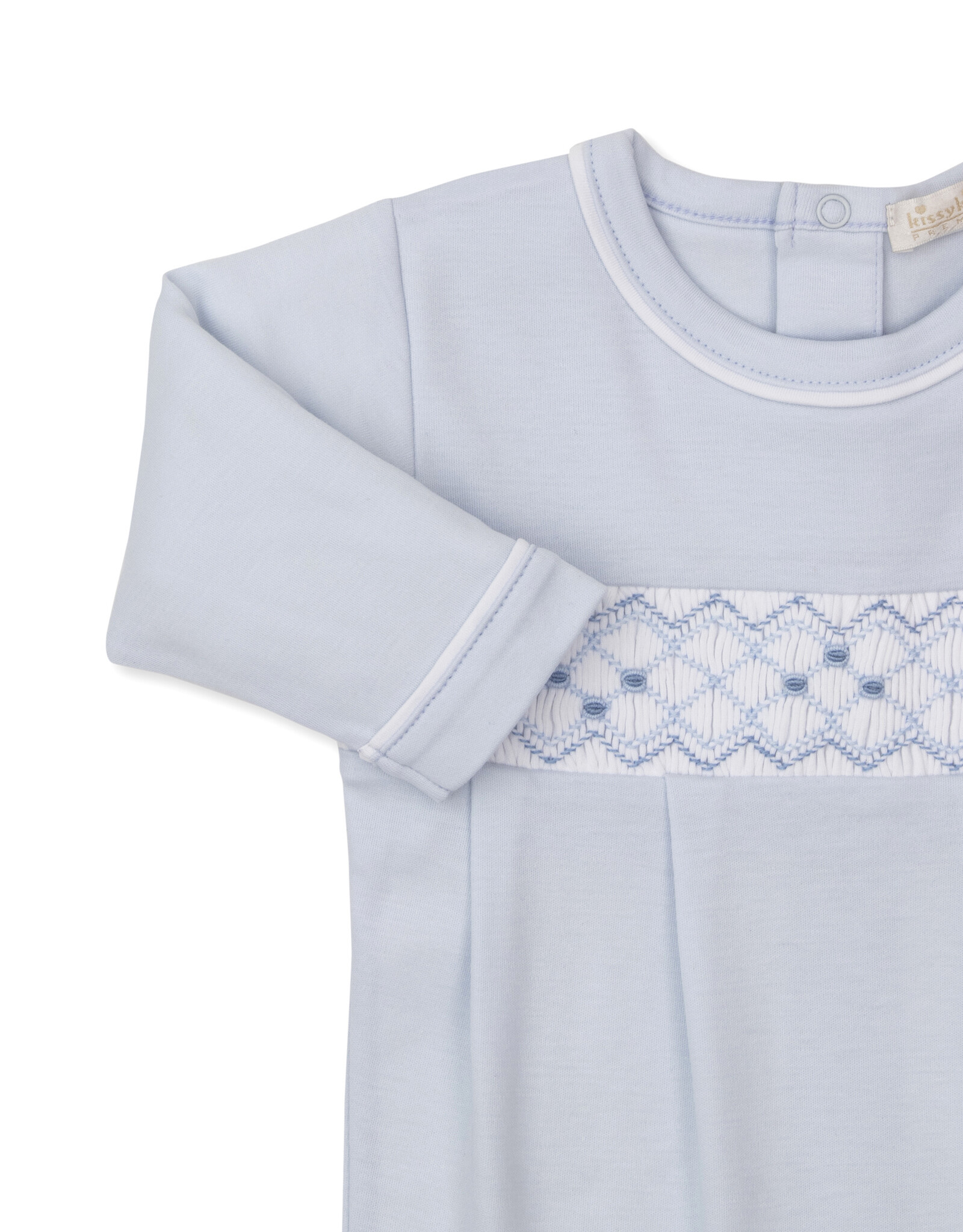 Kissy Kissy CLB26 Smocked Footie Blue