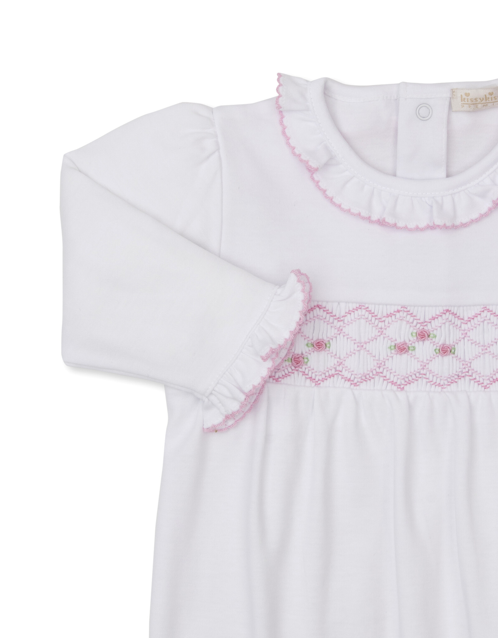 Kissy Kissy CLB26 Smocked Sack White/Pink