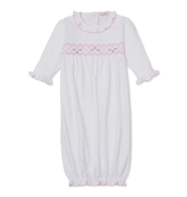 Kissy Kissy Smocked Sack White/Pink