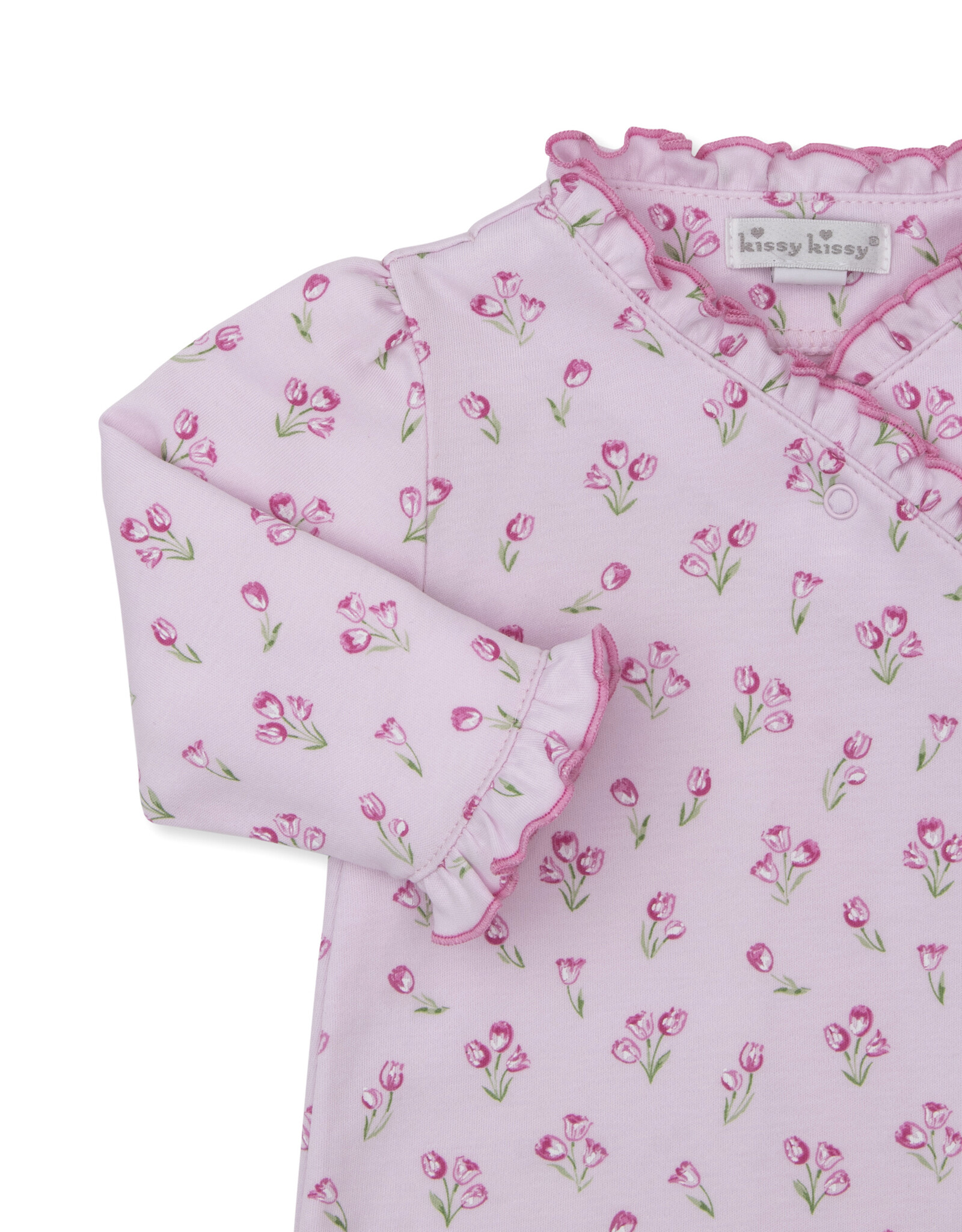 Kissy Kissy Timeless Tulips Print Footie