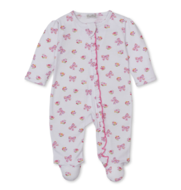 Kissy Kissy Blossoming Bows Zip Footie