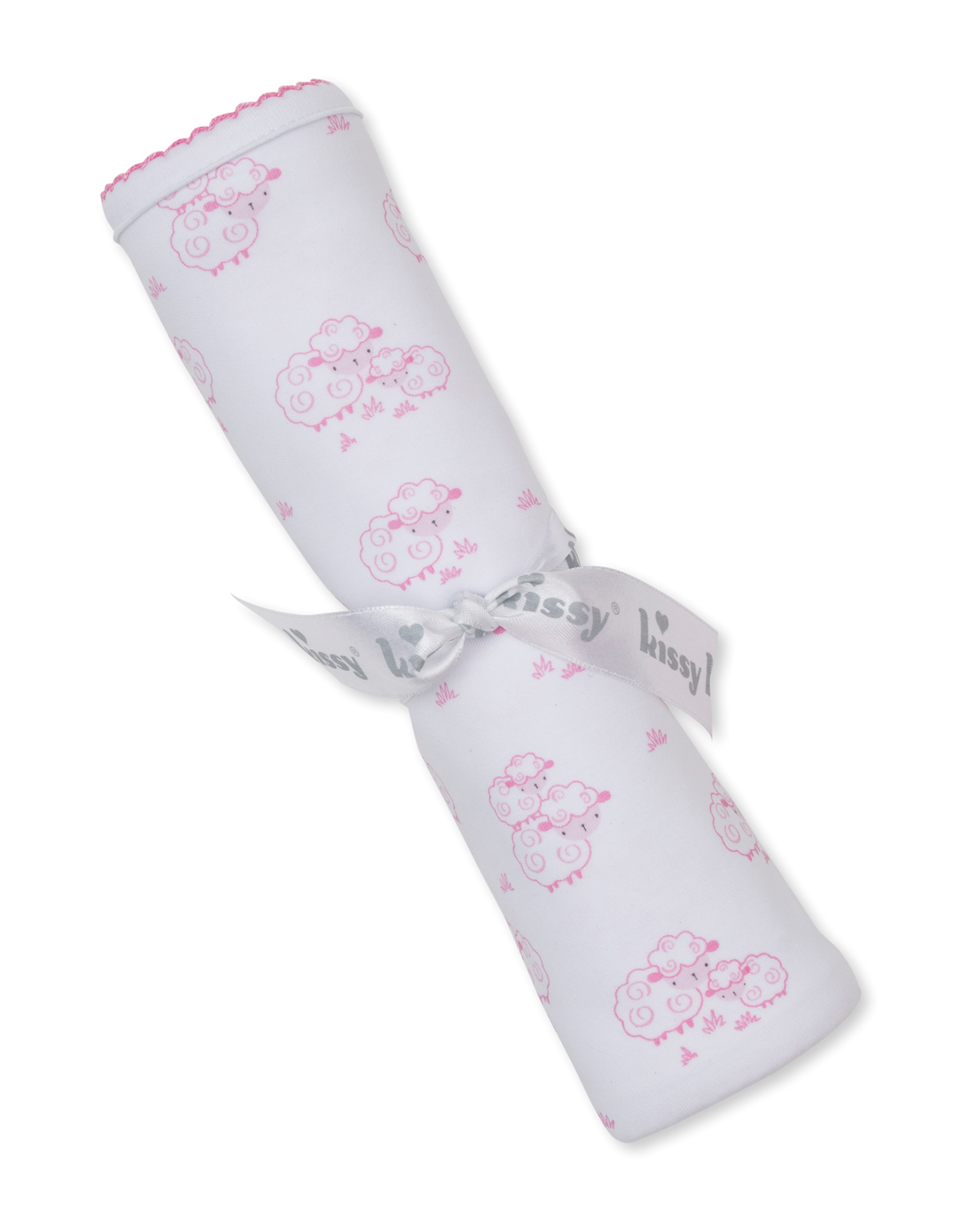 Kissy Kissy Sweet Sheep Blanket Pink