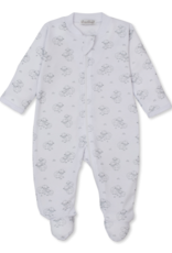Kissy Kissy Sweet Sheep Zip Footie Silver