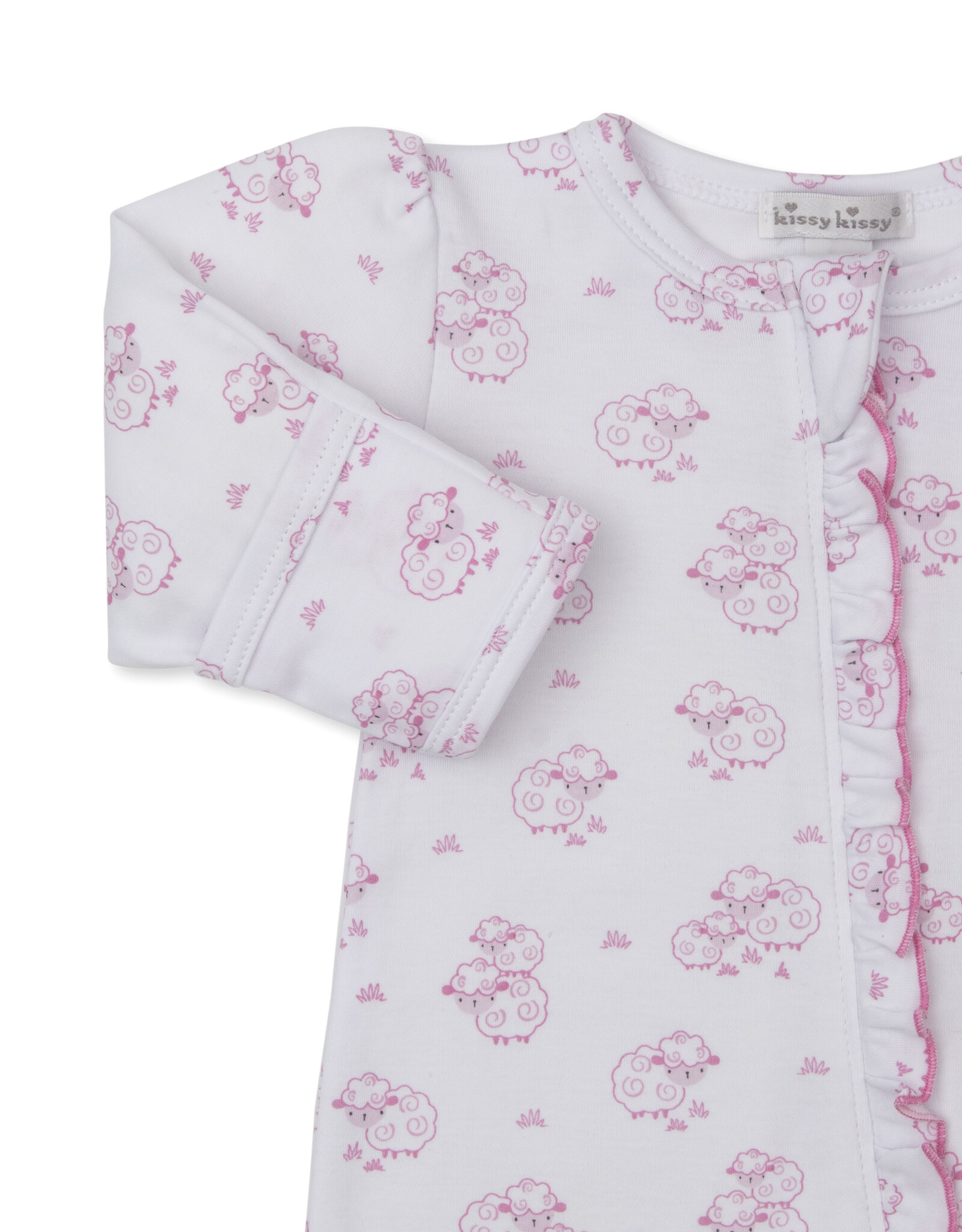 Kissy Kissy Sweet Sheep Zip Footie Pink