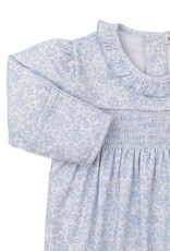 Kissy Kissy Country Gardens Smock Footie Blue