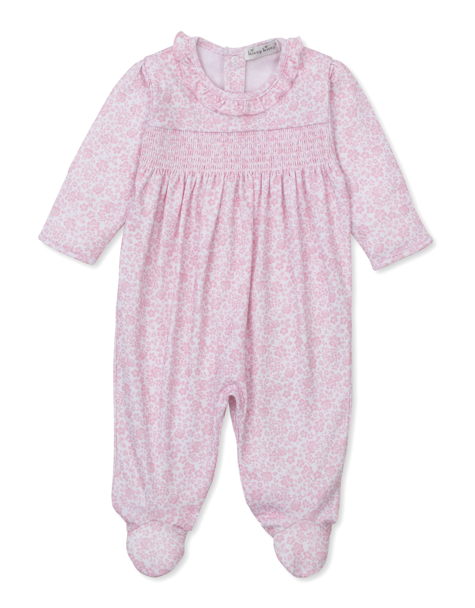 Kissy Kissy Country Gardens Smock Footie Pink
