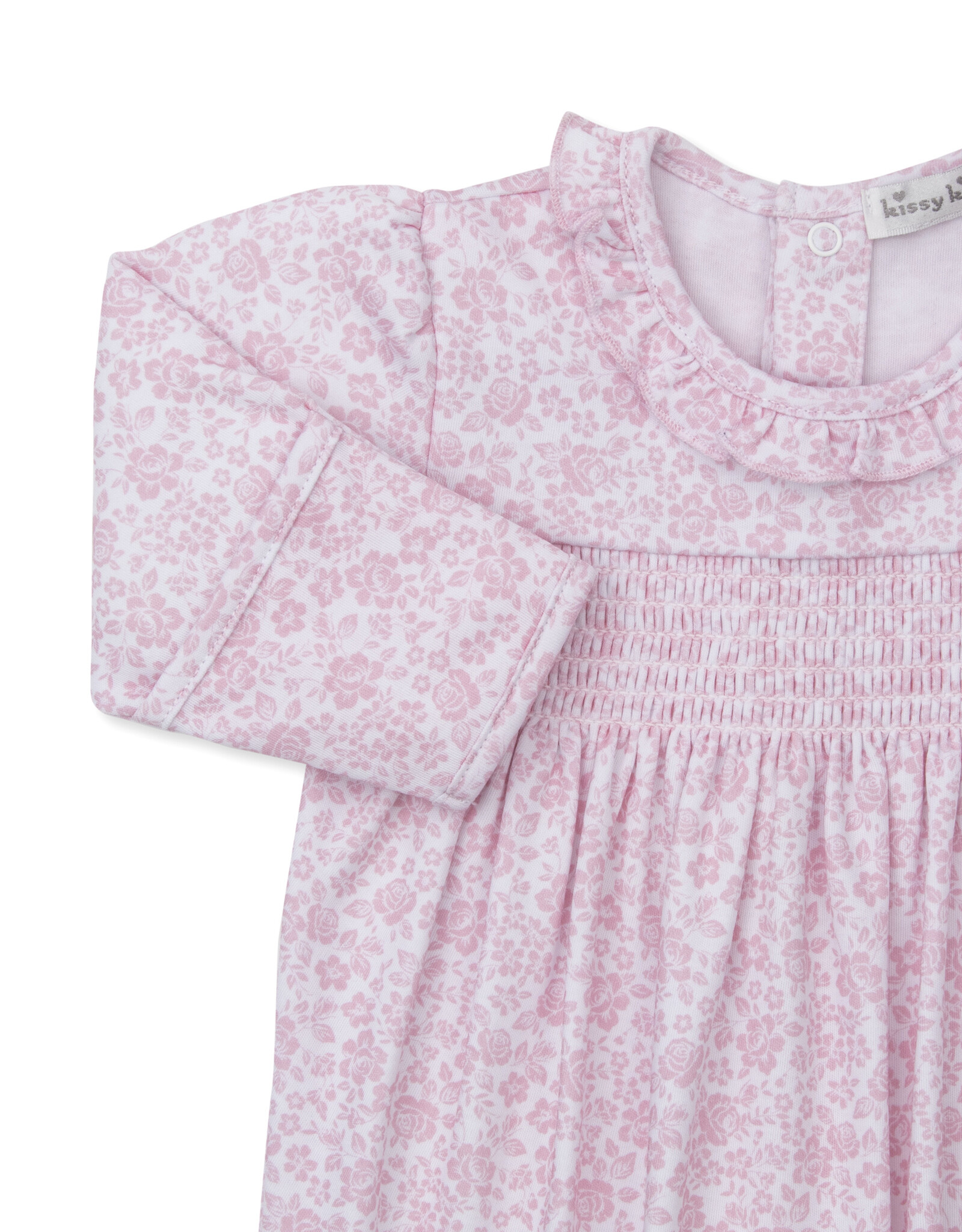 Kissy Kissy Country Gardens Smock Footie Pink