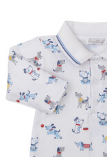 Kissy Kissy Puppy Patch Collared Print Playsuit