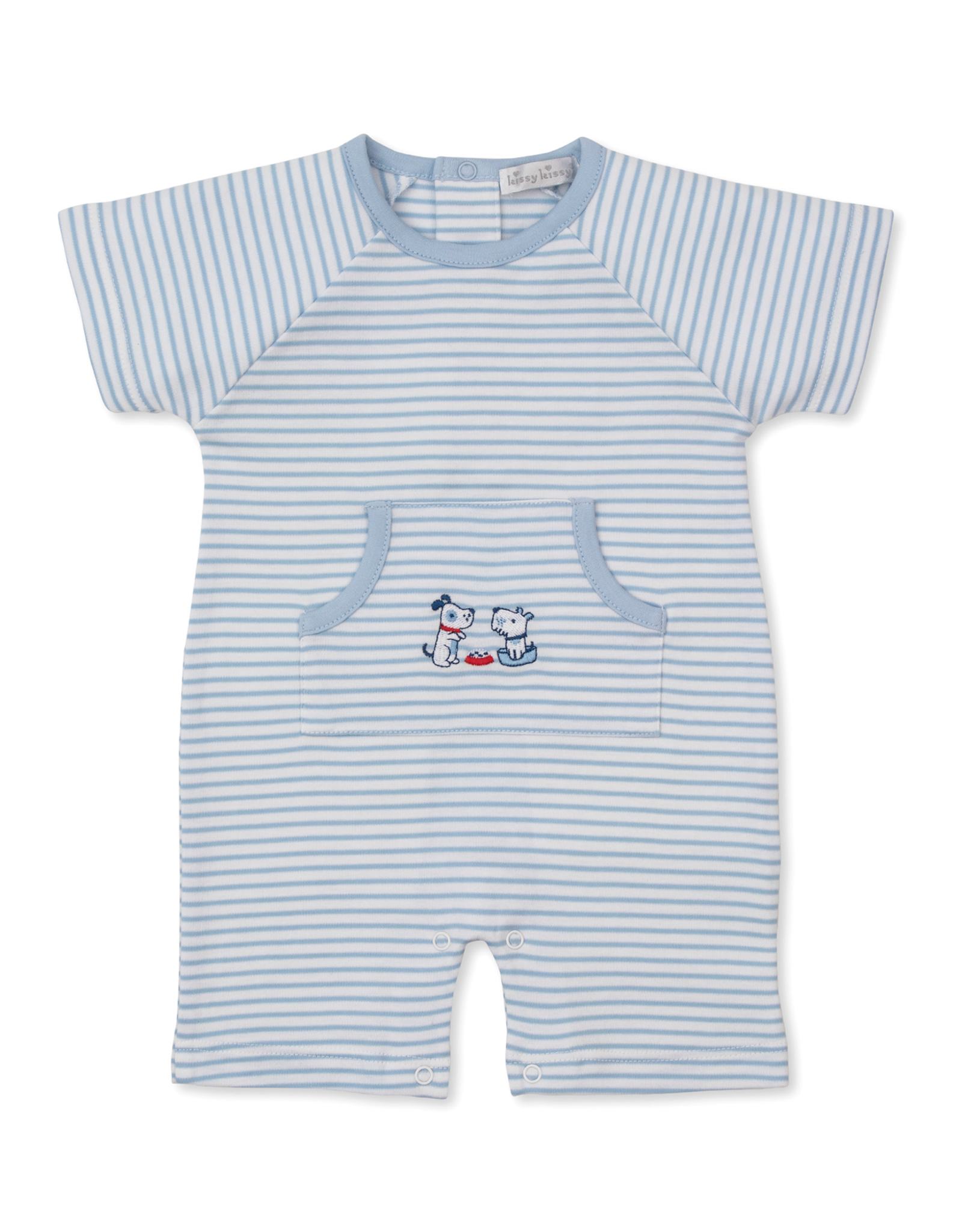 Kissy Kissy Puppy Patch Short Stripe Playsuit