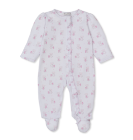 Kissy Kissy Teddy Bear Love Zip Footie Pink