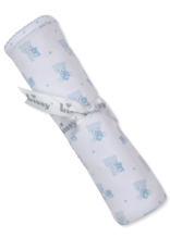 Kissy Kissy Teddy Bear Love Blanket Blue