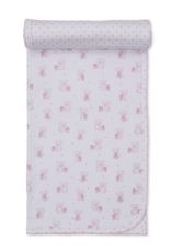 Kissy Kissy Teddy Bear Love Blanket Pink