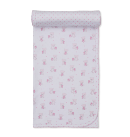 Kissy Kissy Teddy Bear Love Blanket Pink