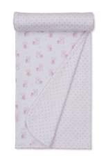 Kissy Kissy Teddy Bear Love Blanket Pink