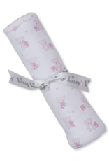 Kissy Kissy Teddy Bear Love Blanket Pink