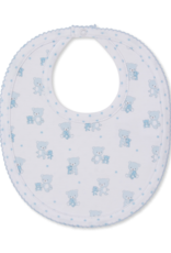 Kissy Kissy Teddy Bear Love Bib Blue