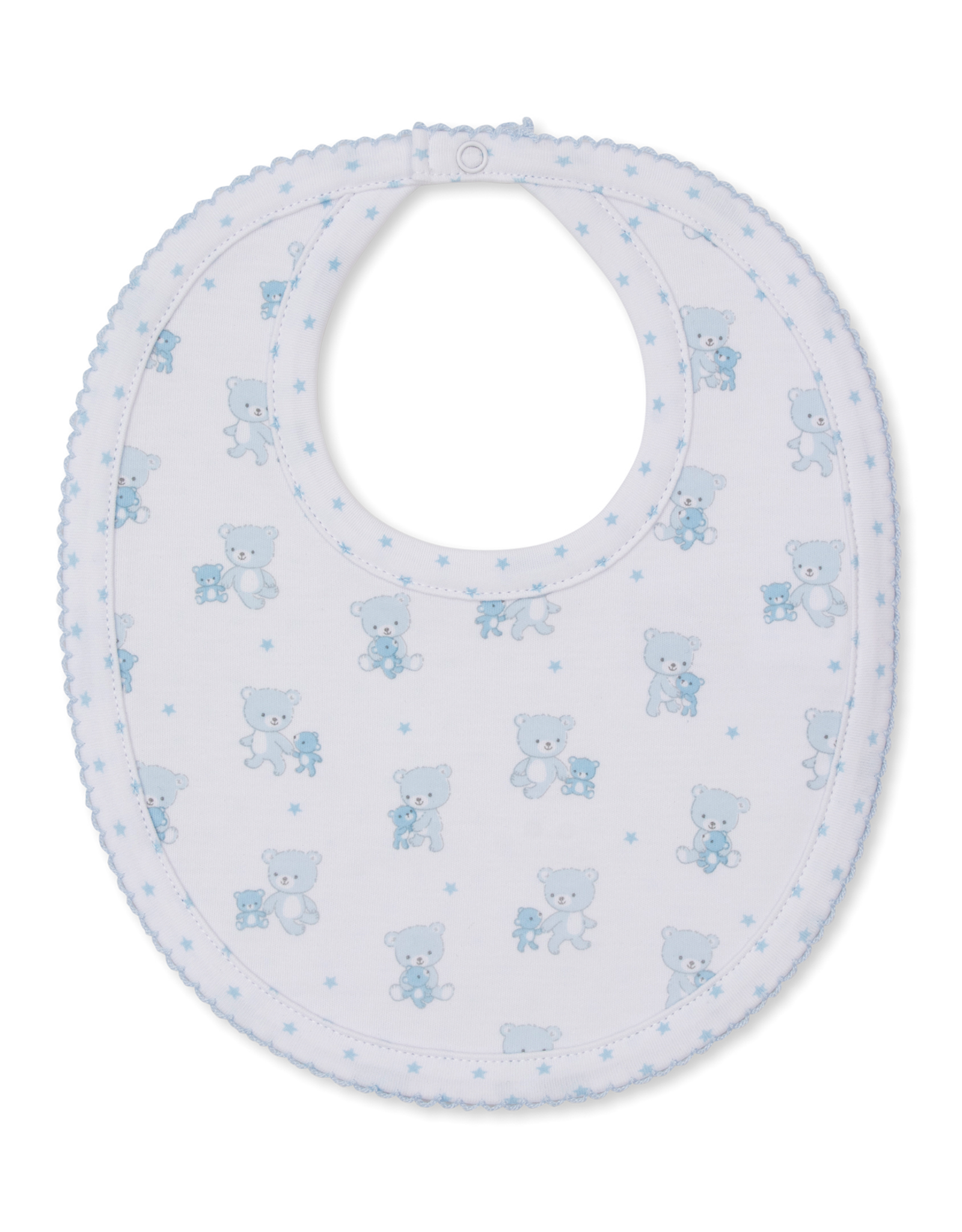 Kissy Kissy Teddy Bear Love Bib Blue