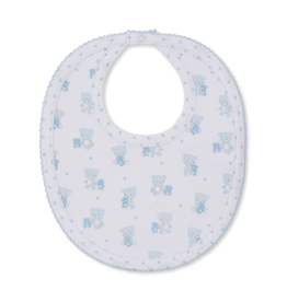 Kissy Kissy Teddy Bear Love Bib Blue