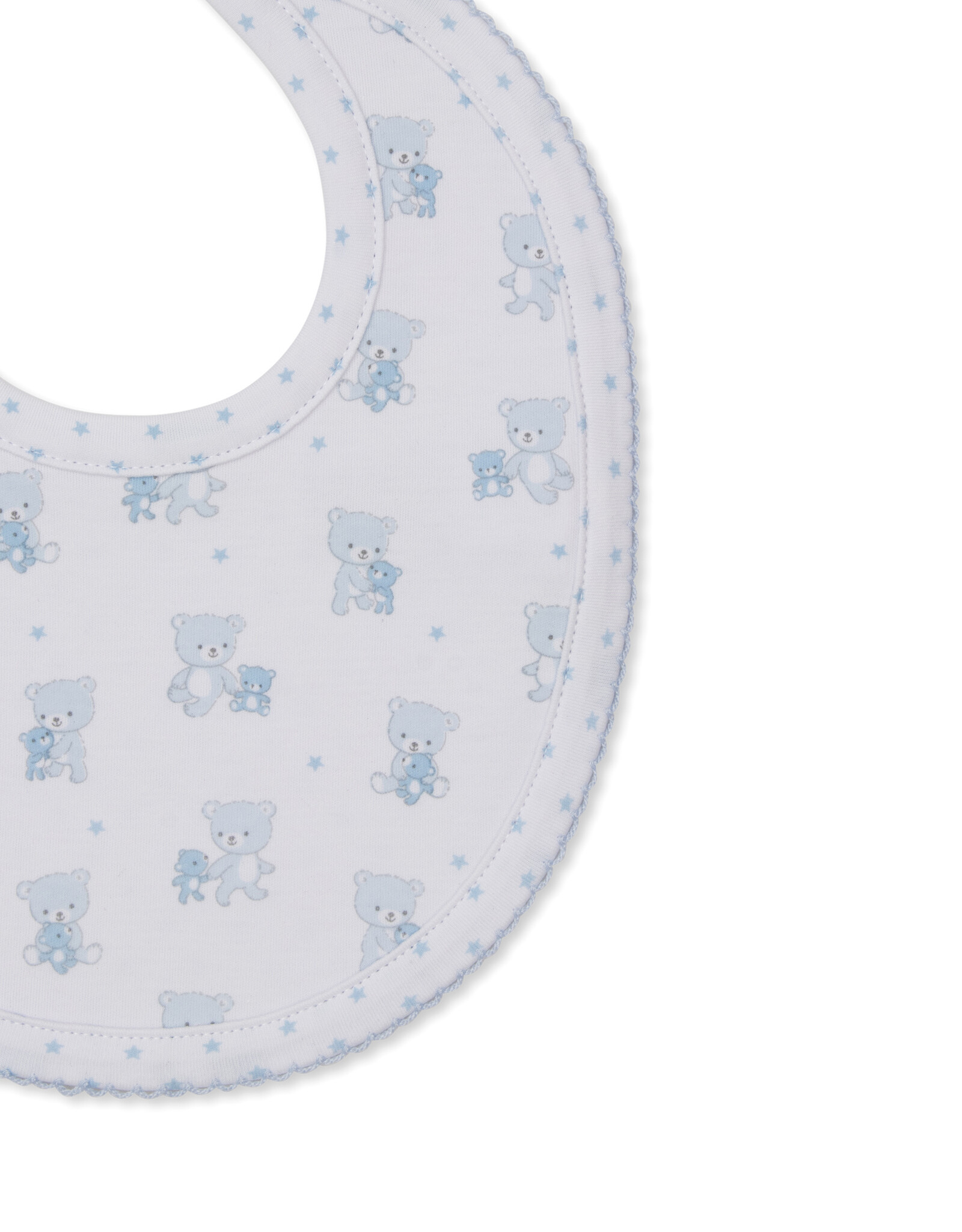 Kissy Kissy Teddy Bear Love Bib Blue