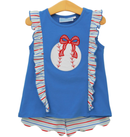 Trotter Street Kids Play Ball Ruffle Short Set