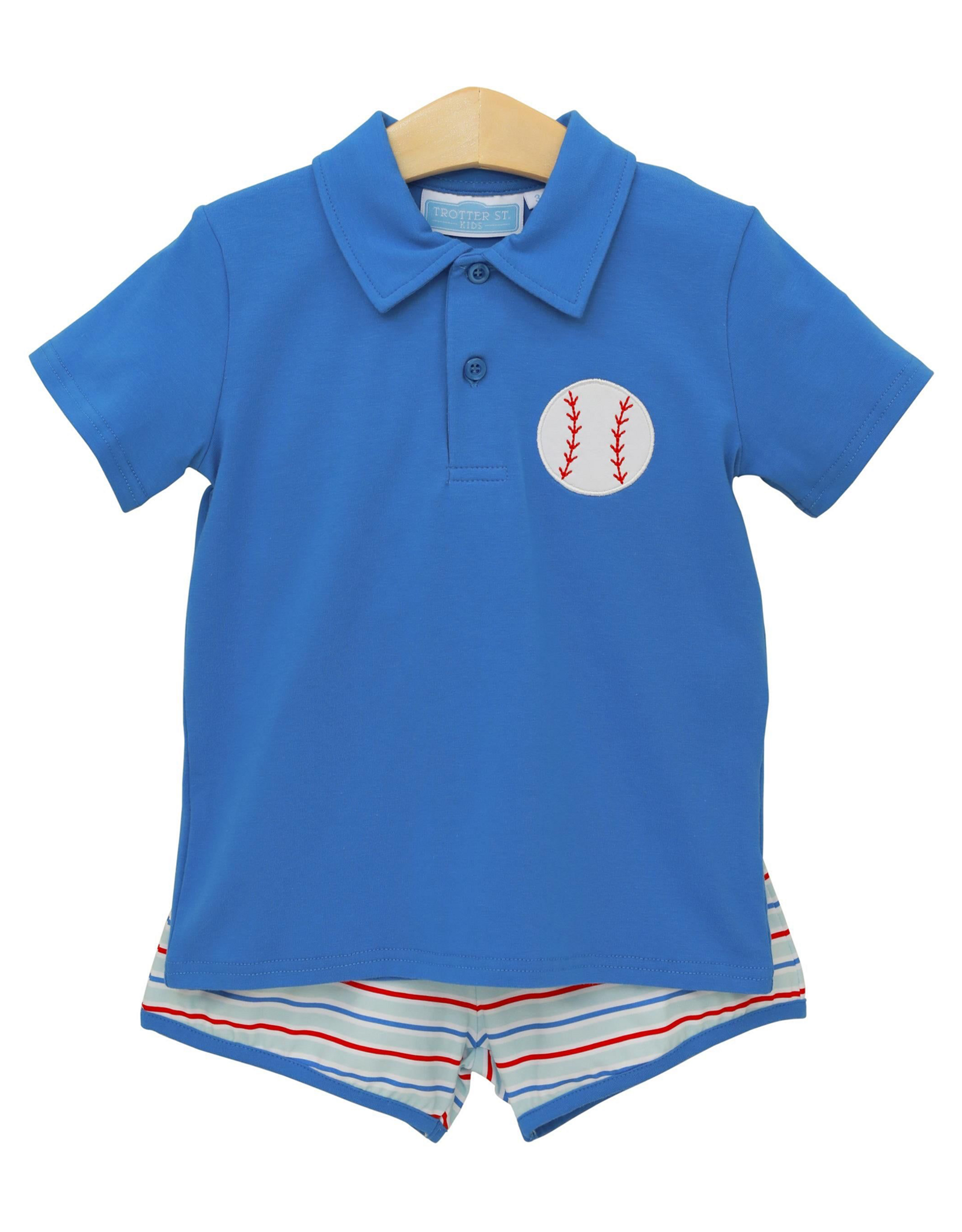 Trotter Street Kids TSS26 Play Ball Polo Short Set