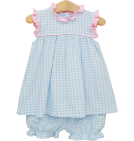 Trotter Street Kids Meredith Bloomer Set Blue Gingham