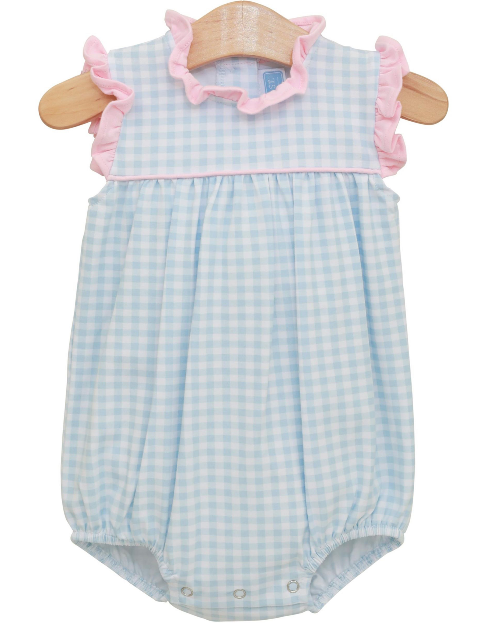 Trotter Street Kids TSS26 Meredith Bubble Blue Gingham
