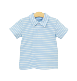 Trotter Street Kids Henry Polo Sky Blue Stripe
