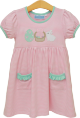 Trotter Street Kids TSS26 Bunnies  & Baskets Dress