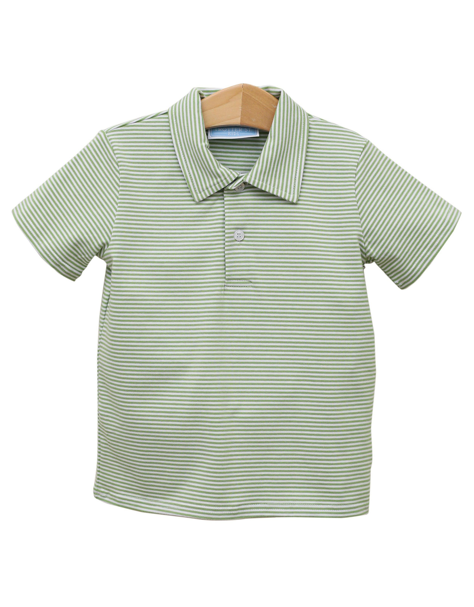 Trotter Street Kids TSS26 Henry Polo Green Stripe