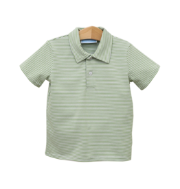 Trotter Street Kids Henry Polo Green Stripe
