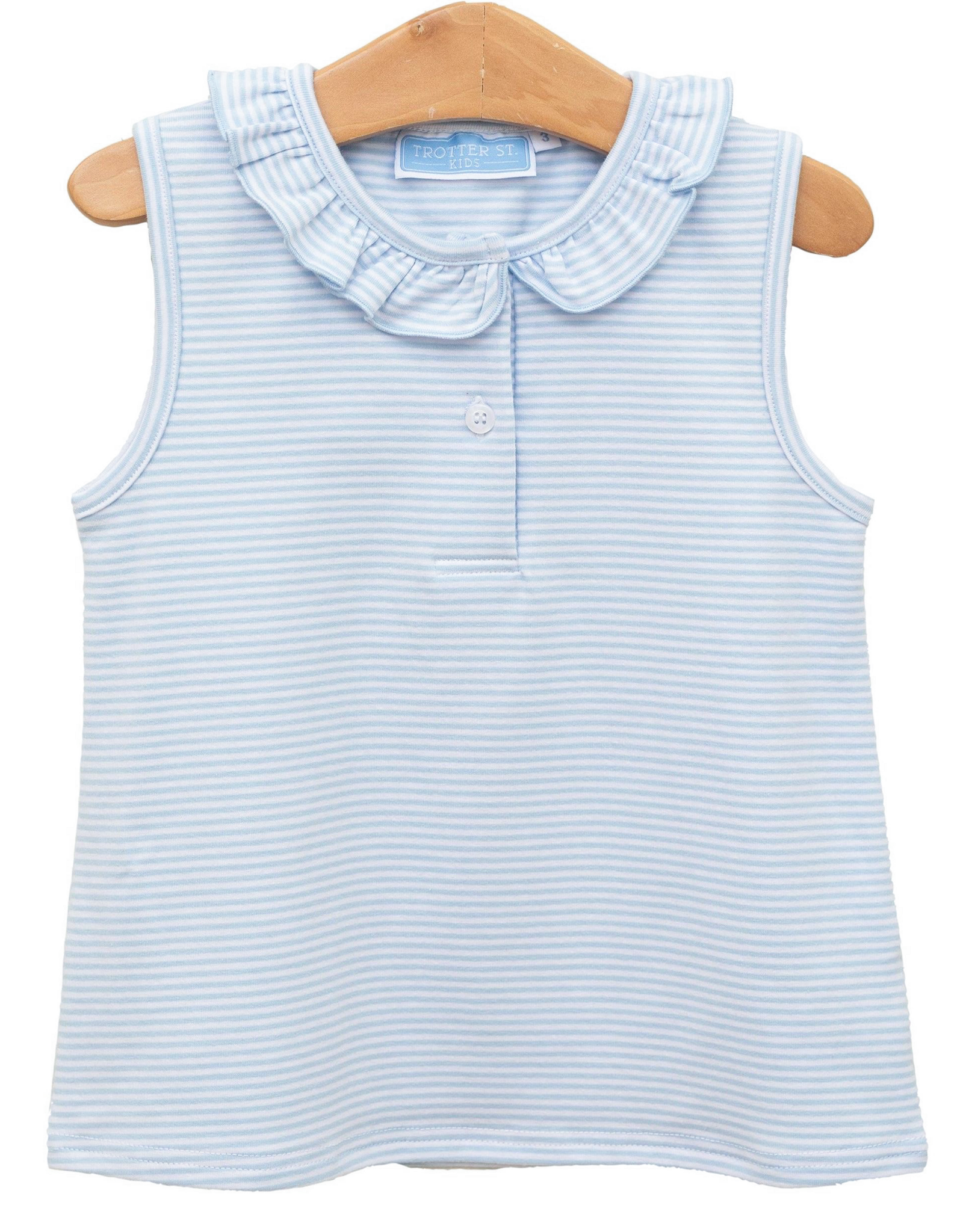 Trotter Street Kids TSS26 Nora Tank Light Blue Stripe