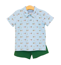 Trotter Street Kids Ducks in a Row  Polo Short Set