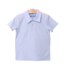 Trotter Street Kids Henry Polo Light Blue Stripe