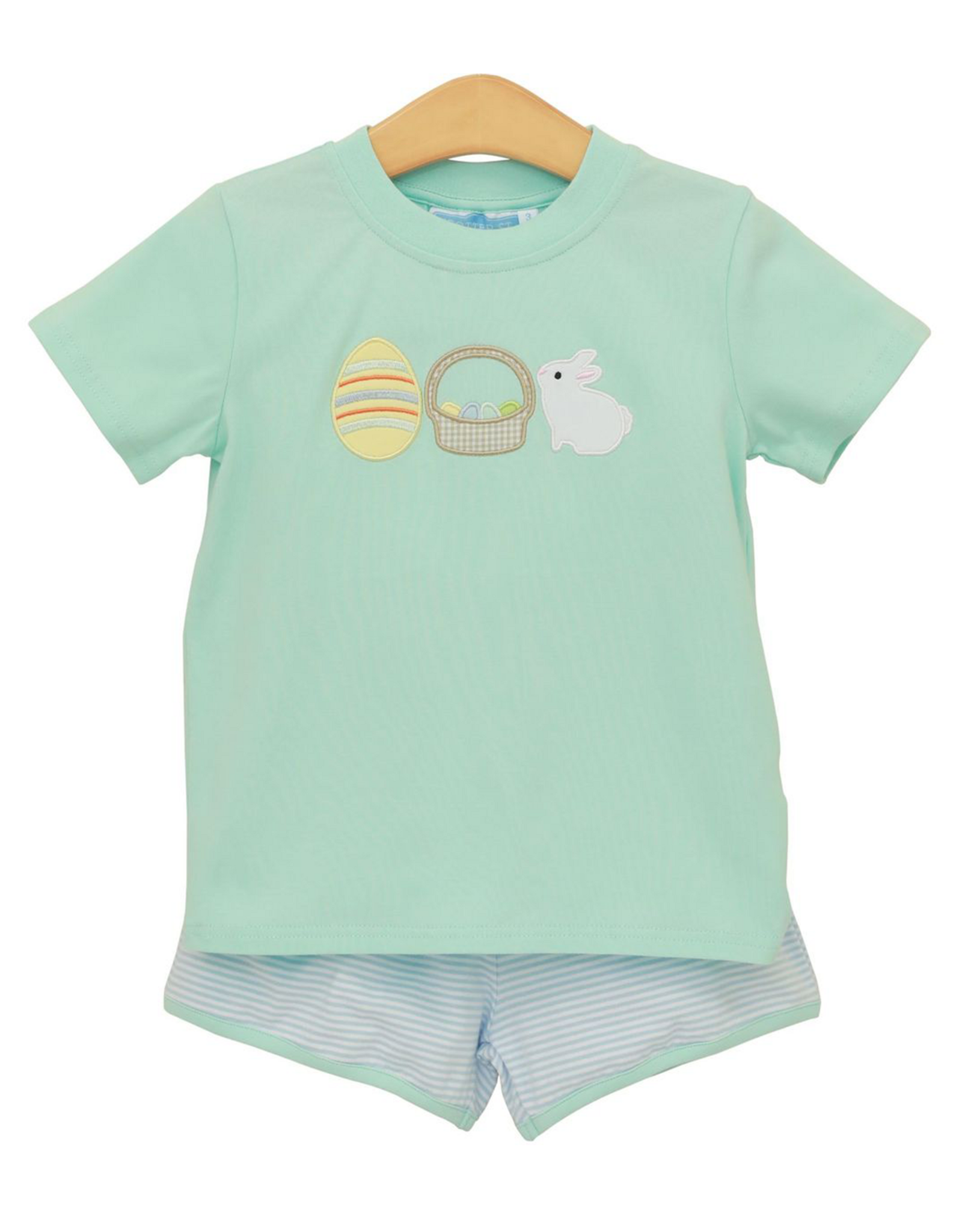 Trotter Street Kids TSS26 Bunnies & Baskets Short Set