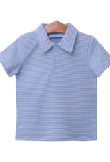 Trotter Street Kids TSS26 Henry Polo Cornflower Blue Stripe