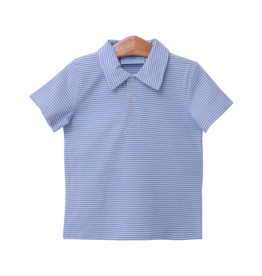 Trotter Street Kids Henry Polo Cornflower Blue Stripe