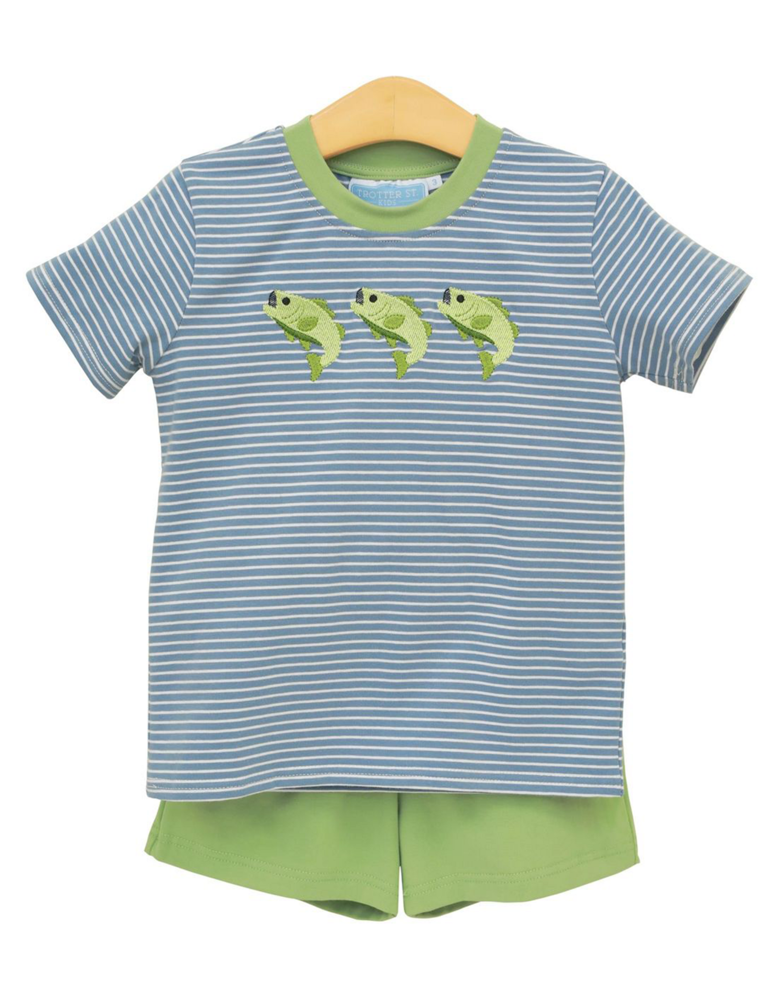 Trotter Street Kids TSS26 Hooked on Fishing Short Set
