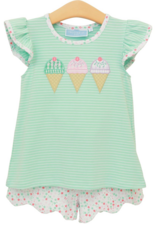 Trotter Street Kids TSS26 Triple Scoop Ruffle Short Set