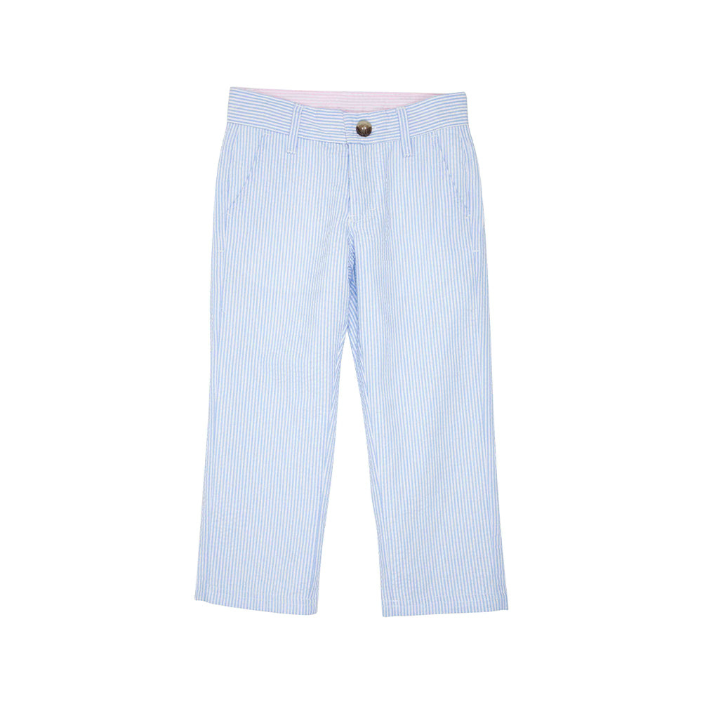TBBC Prep School Pants Breakers Blue Seersucker - Spoiled Sweet