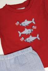 Three Sisters 806 Patriotic Shark Shirt