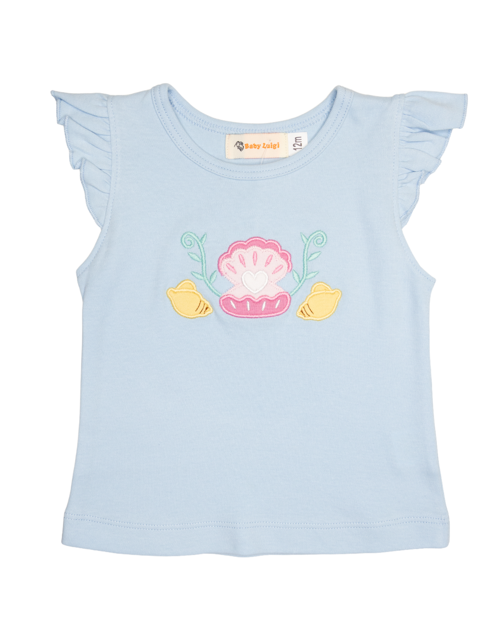 Luigi S26 Powder Blue Clam Shell Shirt