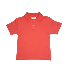 Luigi Short Sleeve Solid Polo Salmon