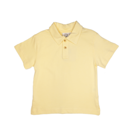 Luigi Short Sleeve Solid Polo Pale Yellow