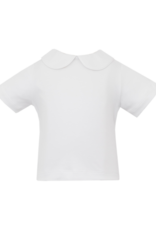 Petit Bebe 493SS White Knit Peter Pan Shirt
