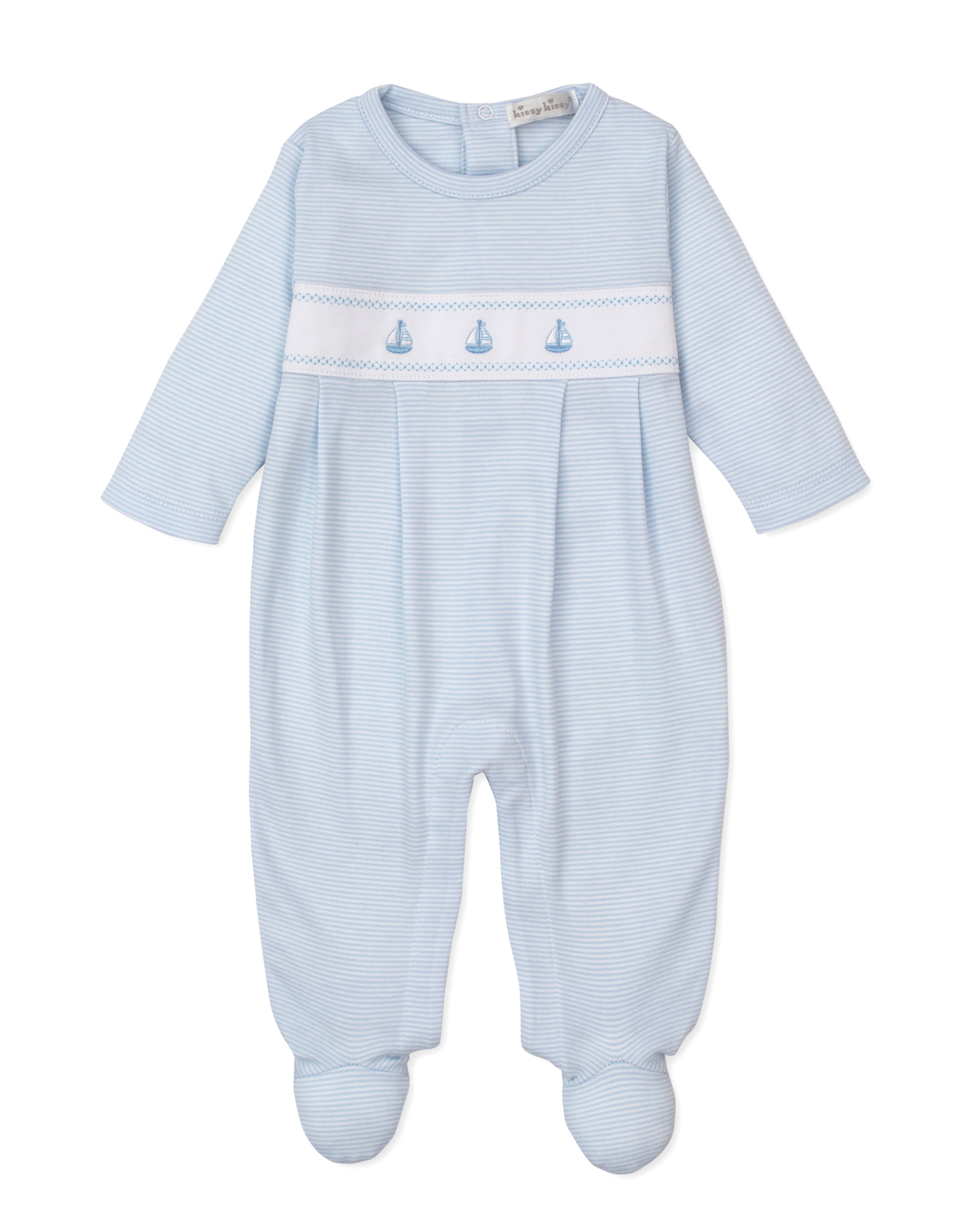 Kissy Kissy Classic Treasures Footie Blue Sailboats