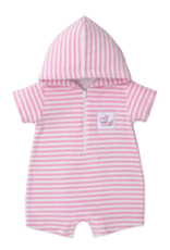 Kissy Kissy Whale Pods Terry Romper Pink